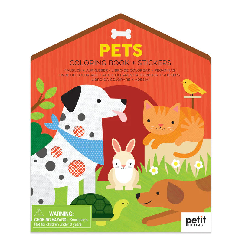 Petit Collage Colouring Books with Stickers