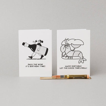 Pass the Wine Birthday Card