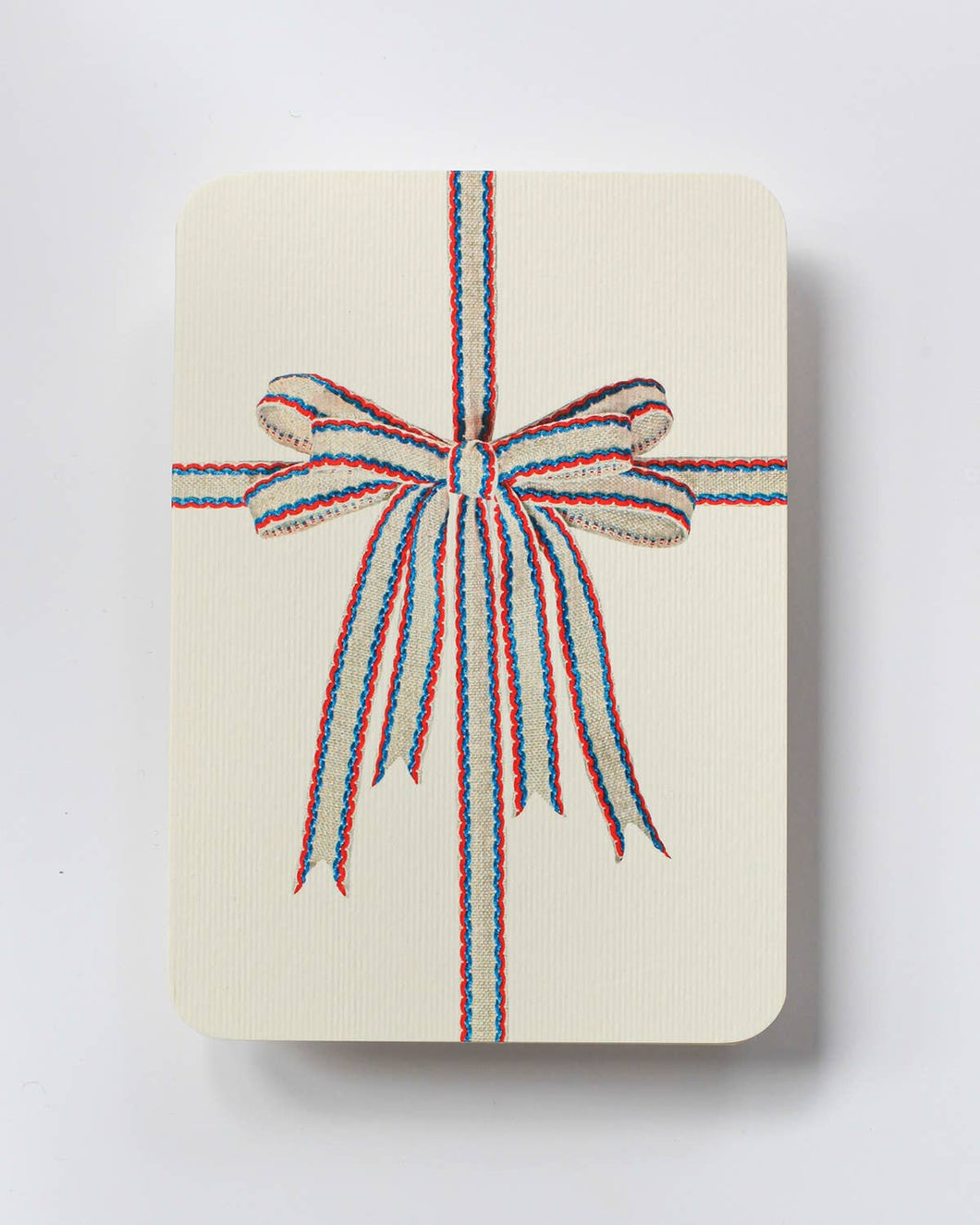 White, Red & Blue Bow