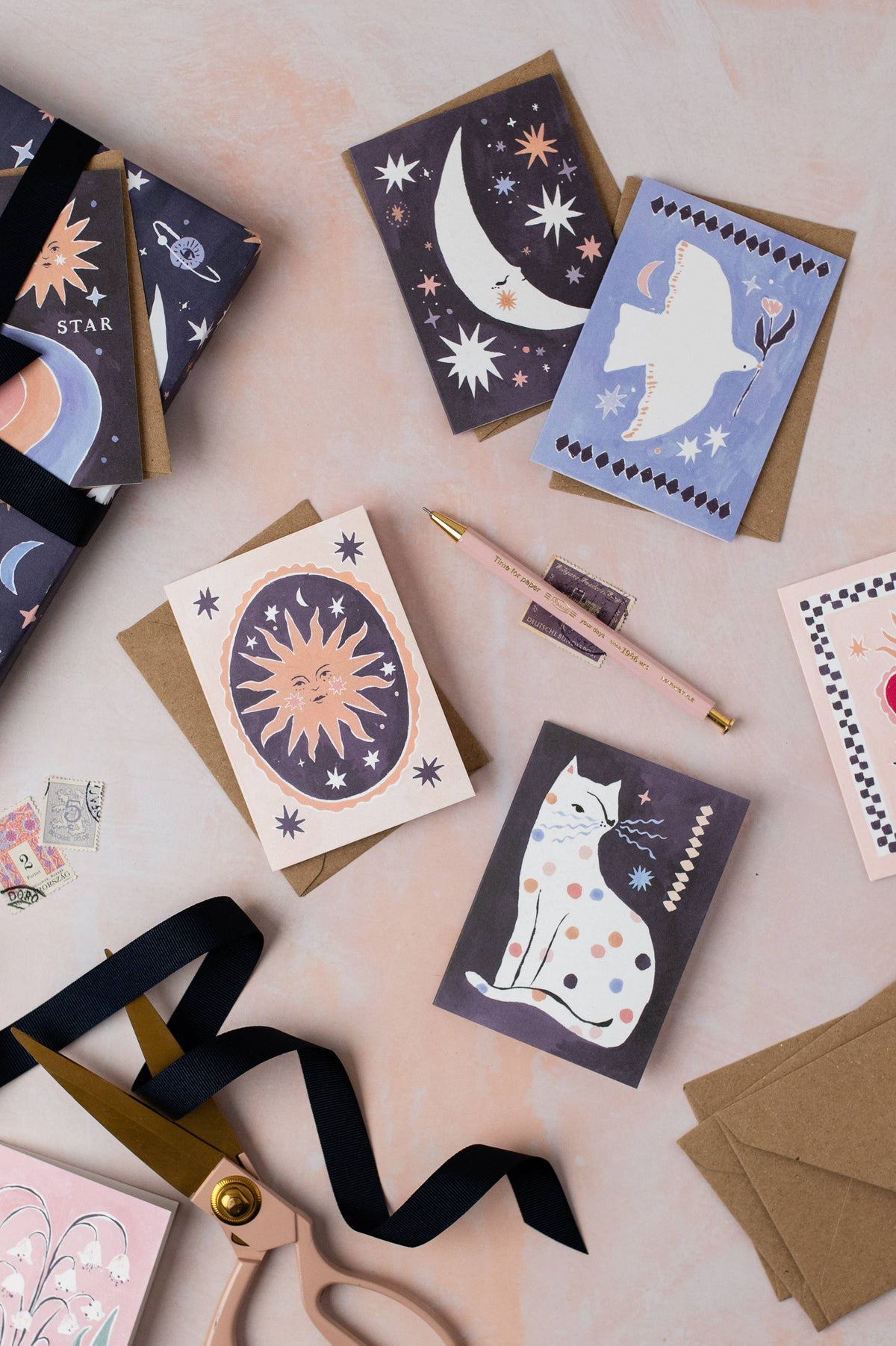 Sleeping Moon Mini Cards