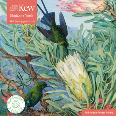 Adult Sustainable Jigsaw Puzzle Kew Gardens' Marianne North: Honeyflowers and Honeysuckers : 1000-pieces. Ethical, Sustainable, Earth-friendly-9781787558816