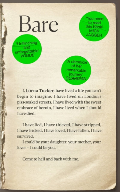 BARE : 'You have to read this book' MICK JAGGER-9781914240737