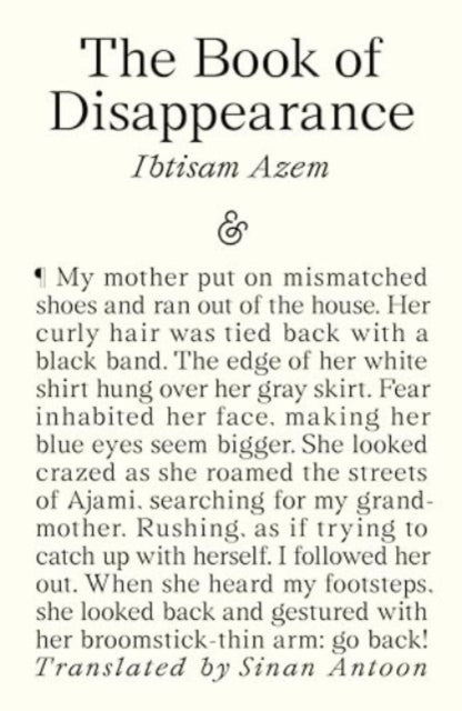 The Book of Disappearance by Ibtisam Azem