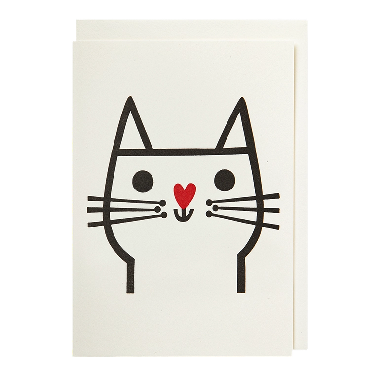 Mini Cat with Heart Nose