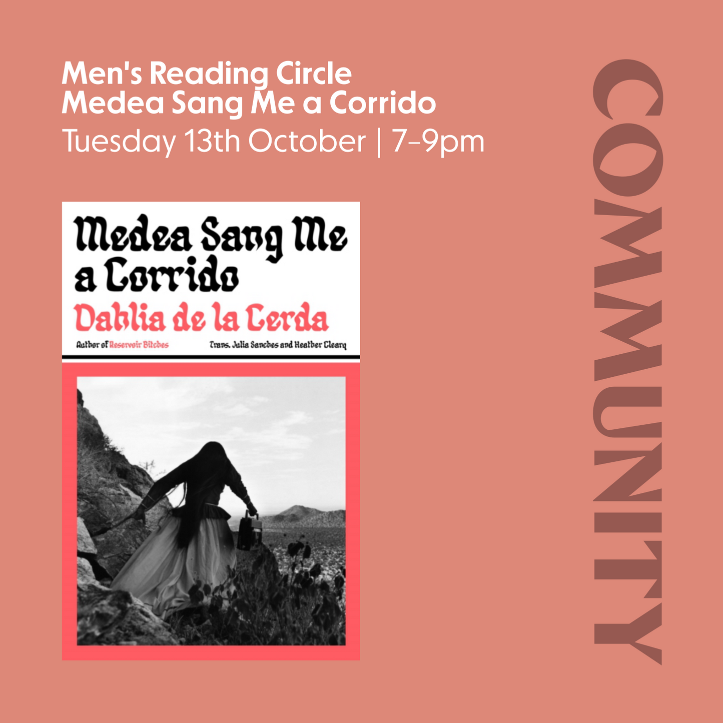 Men's Reading Circle | Tuesday 13th October | Medea Sang Me a Corrido