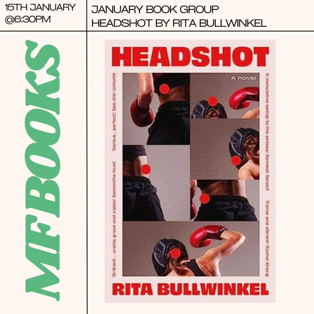 January Book Group | 15th January' 6:30 pm | Headshot by Rita Bullwinkel