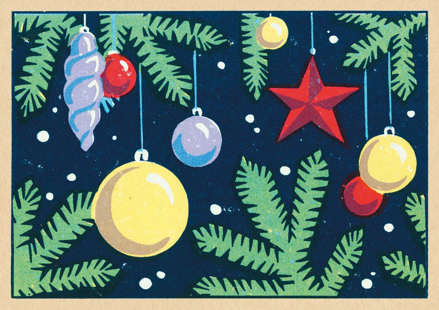 Vintage Matchbox 'Glorious Baubles' Card Pack