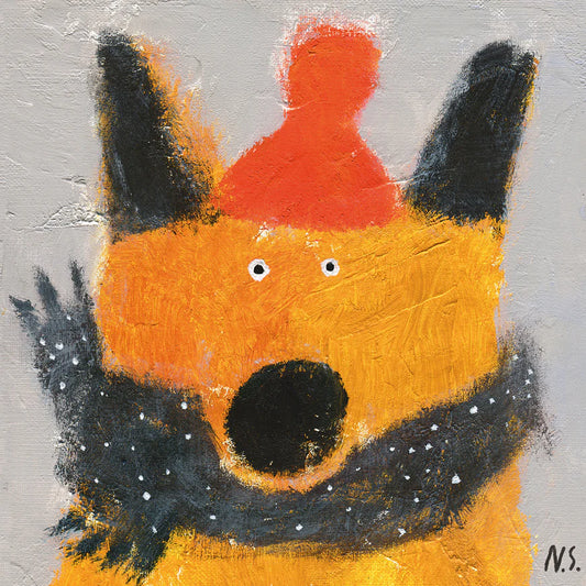 Fox with Warm Scarf