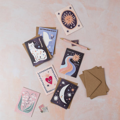 Sleeping Moon Mini Cards