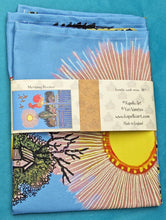 Load image into Gallery viewer, Folk art Rooster Chicken organic cotton kitchen towel
