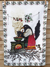 Load image into Gallery viewer, Crow Magpie Cooking | Organic cotton kitchen towel
