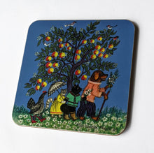 Load image into Gallery viewer, Animals under Apple Tree | Cork coaster
