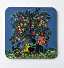 Load image into Gallery viewer, Animals under Apple Tree | Cork coaster
